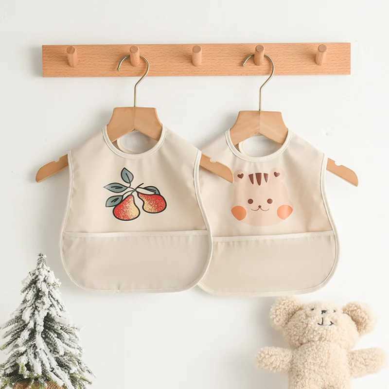Bibs Burp Cloths New Waterproof Sleeveless Baby Bibs Cute Cartoon Washcloth Feeding Apron Bib Soft Burp Cloth For Toddler Boys Girls Bandana BibsL4812