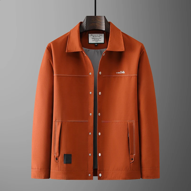 2024 Spring and Autumn Plus Oversized Mens Lapel Jacket Plus-size Baggy Multi-pocket Cargo Business Mens Anti-wrinkle Jacket 240812