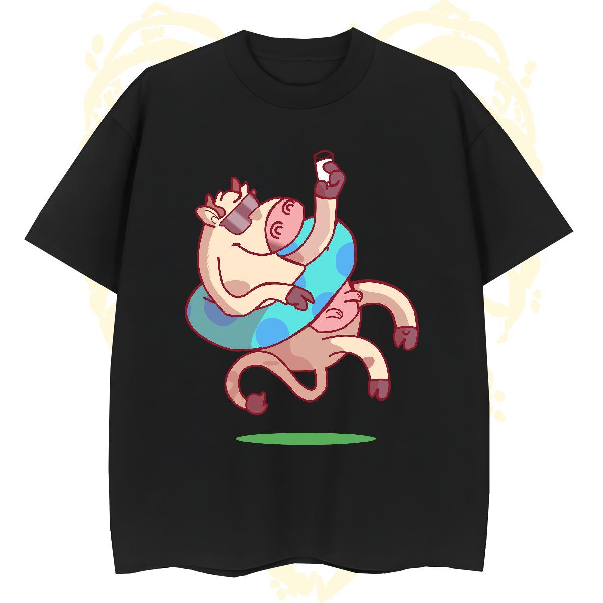 Popular T-Shirts for Men cow Breathable Short Sleeve Sport Custom Print Plus Size 100% Cotton 230g Mens Tshirts New Tops
