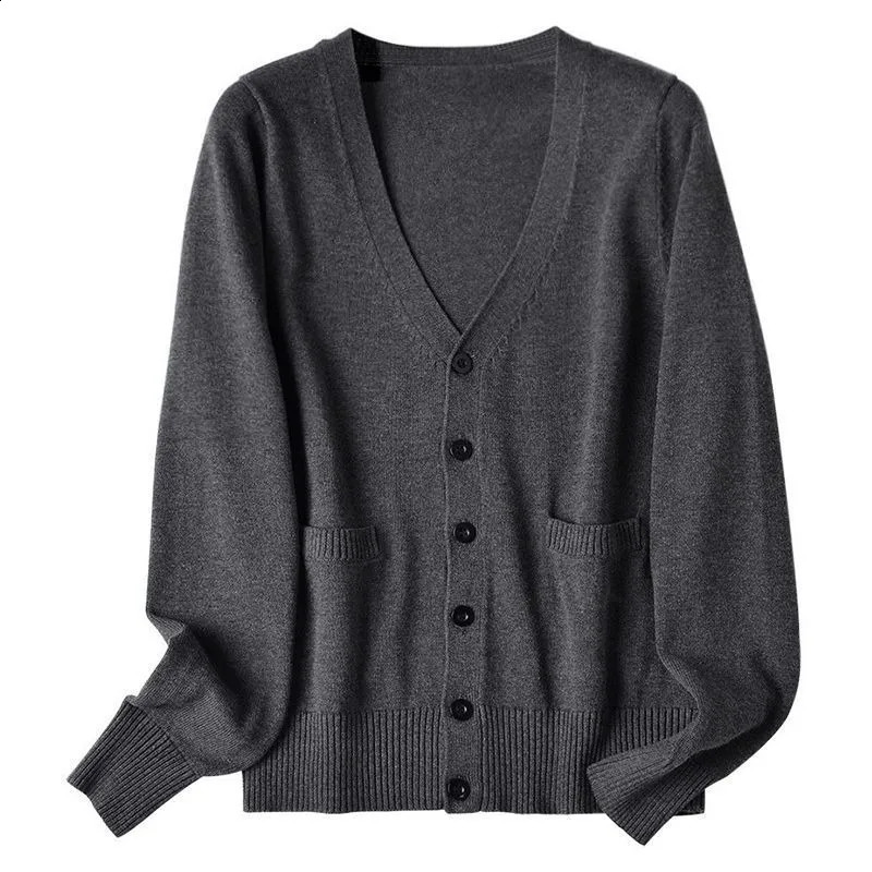 Sweet Wind Sweater Spring and Autumn V-neck Cotton Knitted Sweater Academy Style JK Uniform Cardigan Student Girl Role Play 240812