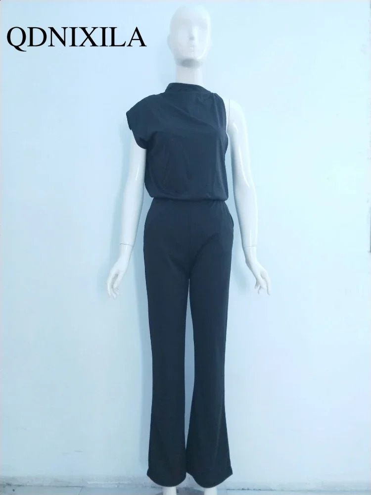 Spring Sexy Off Shoulder Party Jumpsuit Women Casual Wide Leg Playsuits Rompers Office Lady Fashion Overalls Jumpsuit Women 240813