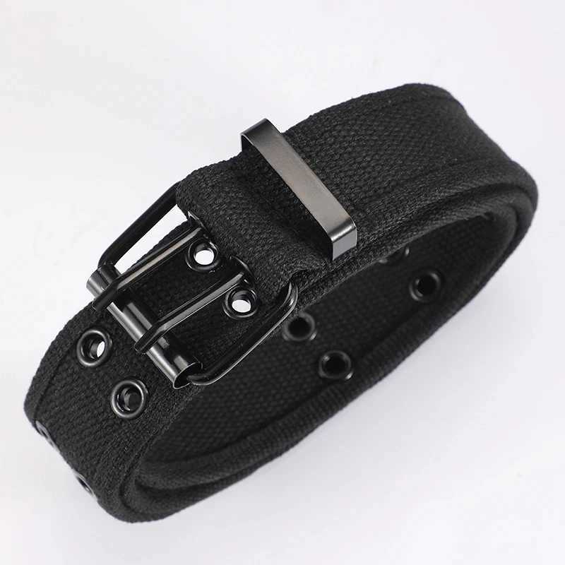 Mens waist belt military canvas nylon webbing tactical belt fashionable casual designer unisex belt high-quality sports belt W240807