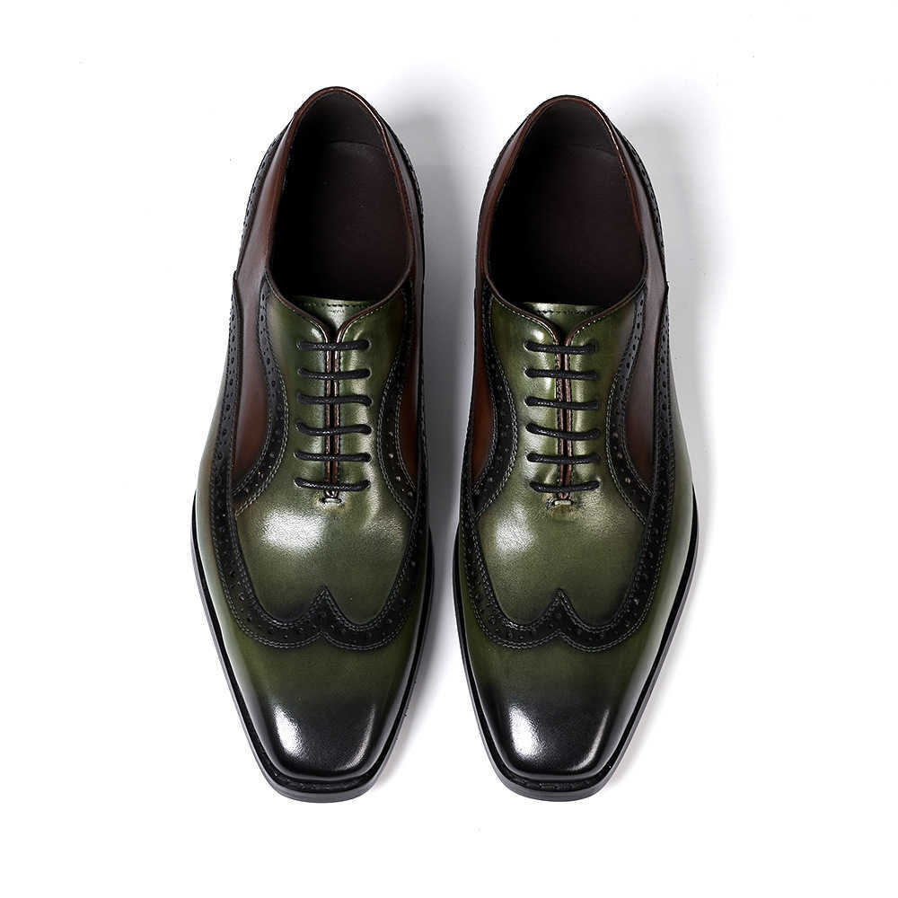CMM Pointed Leather Shoes Mens British Business Dress Leather Large Oxford Shoes Trend Color Matching Manual Mens Shoes