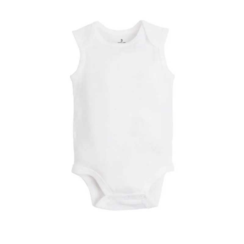 5/10 pieces/large quantity of newborn baby clothing 2023 summer baby boys and girls clothing 100% pure cotton white baby tight fitting clothes and jum