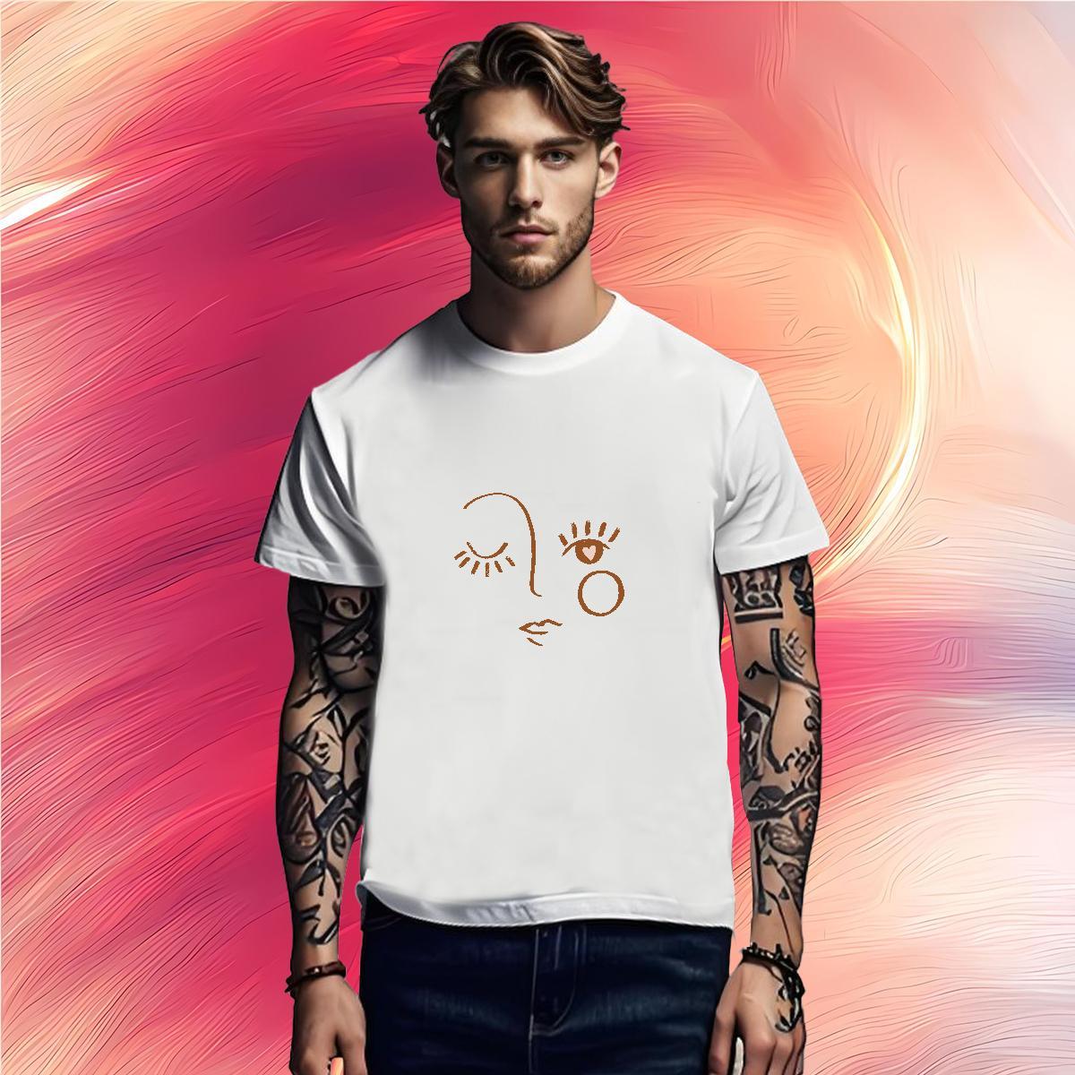 T Shirts Men 230g Pure Cotton handpainted Home Outdoor Breathable Crew Neck Cartoon Printing L-4XL Mens Tshirts New Arrival Designer Tops Shirt