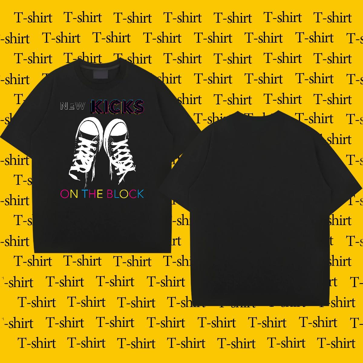 TOP Quality Couples T Shirts Spring Summer 230g Cotton Asian Size Round Neck Short Sleeve letter T Shirts Men 2024 New Tees Shirts