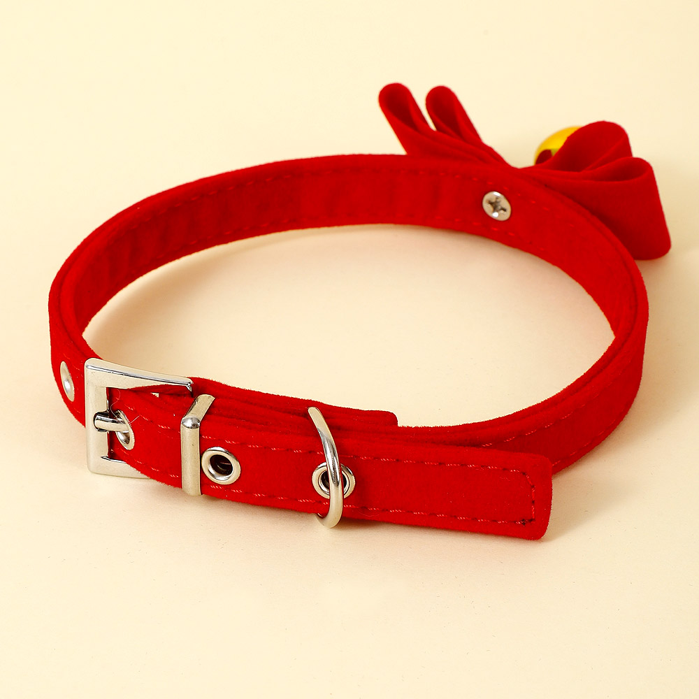 halloween pet Bow Solid Color Pet Cat Collar 2024 New Product Plush Fabric Accessories Traction Rope Pet Collar
