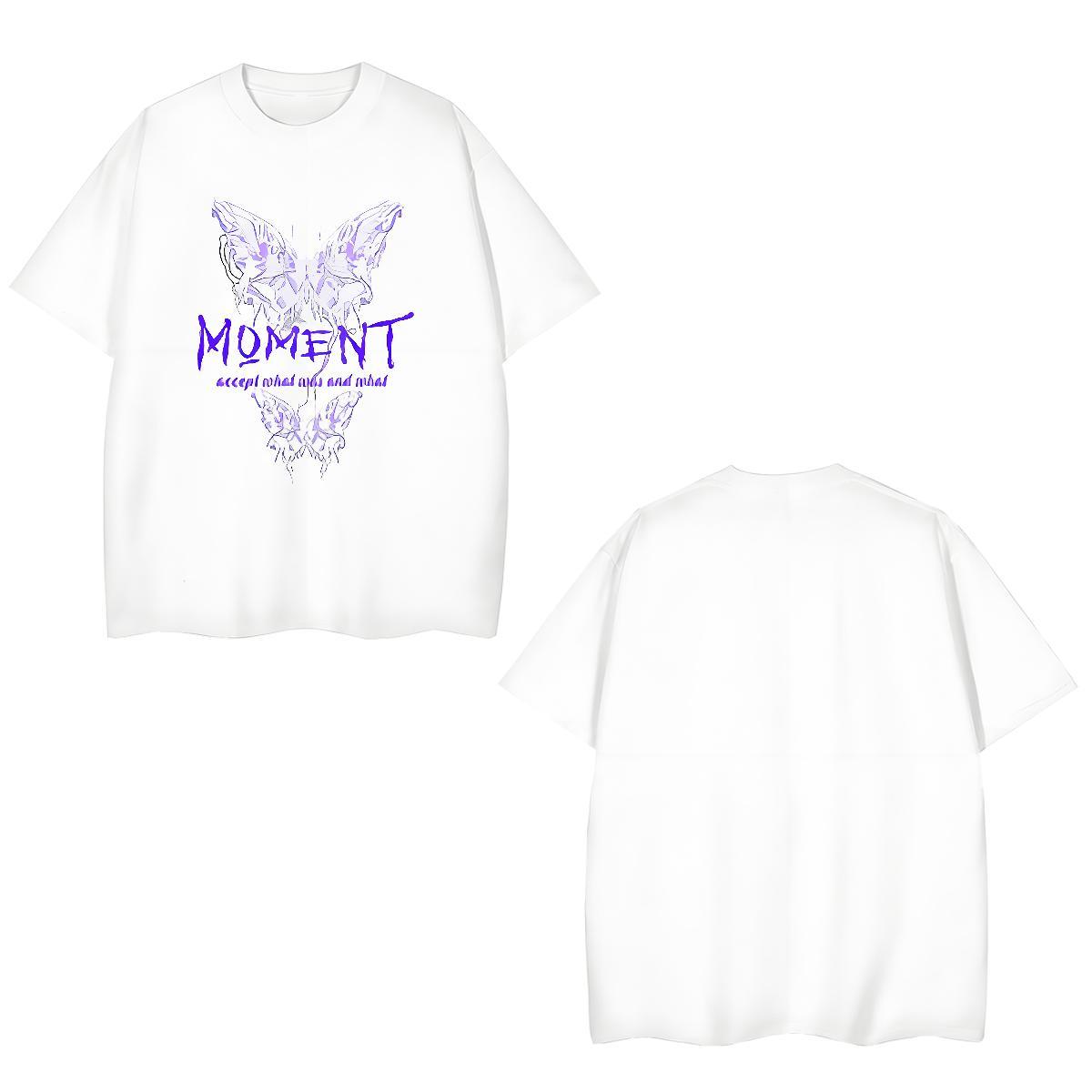 Loose T shirt Butterfly Breathable Soft Spring Summer Anime Print 230g Pure Cotton Couples T Shirts Fashion Designer Top Tees