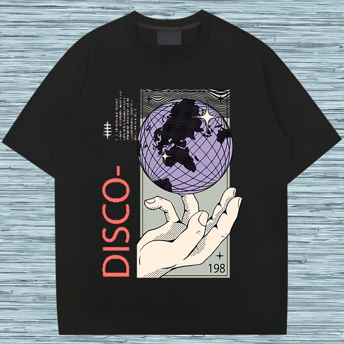 T Shirts Men 100% Cotton 230g hands Hip Hop Street Round Neck Short Sleeve Custom Big Size Couples T Shirts Fashion New Unisex Tshirts