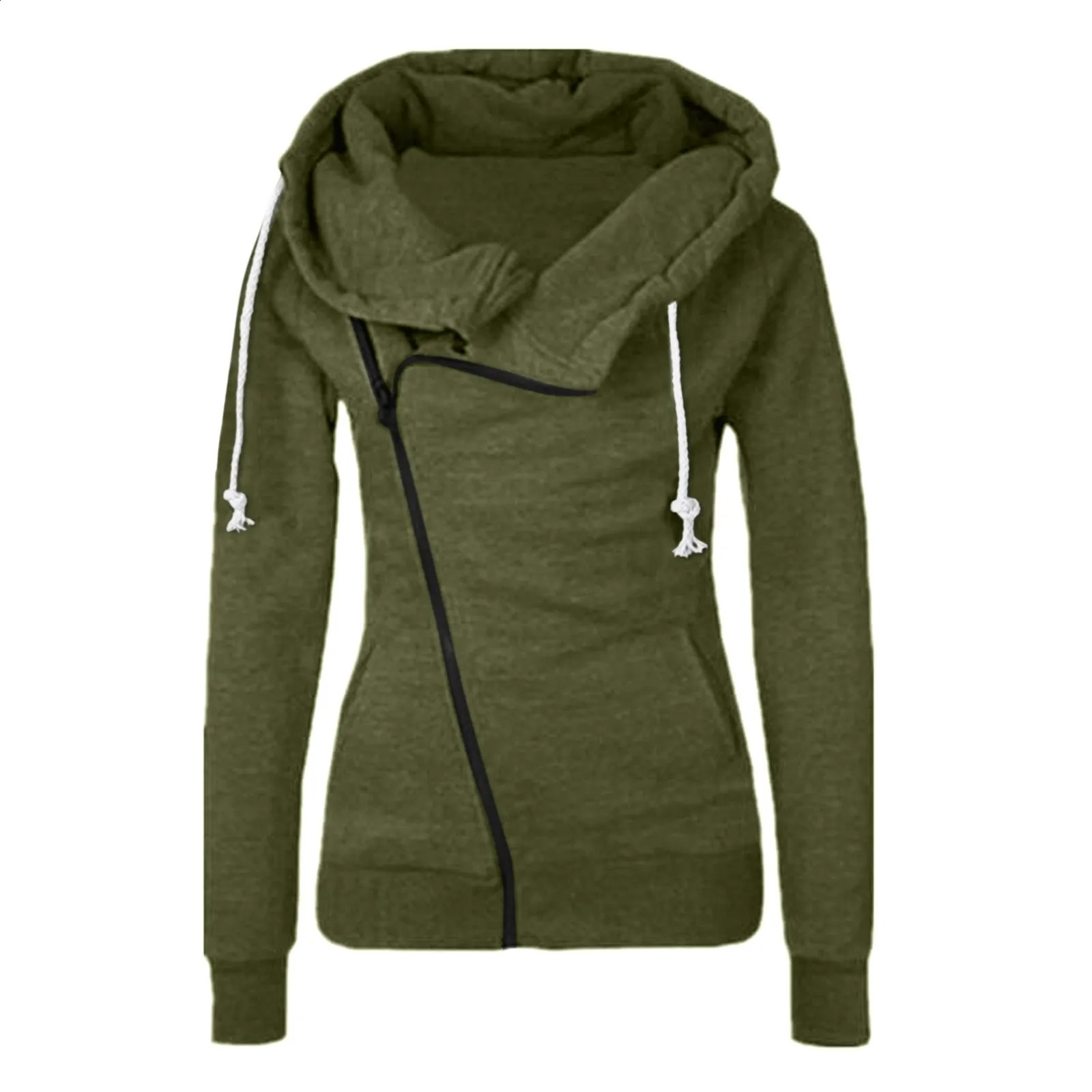 Autumn Winter Hoodie Womens Loose Sleeve Casual Pullover Hoodie Zipper Drawstring Shirt Long Womens Coat Streetwears moletom 240812