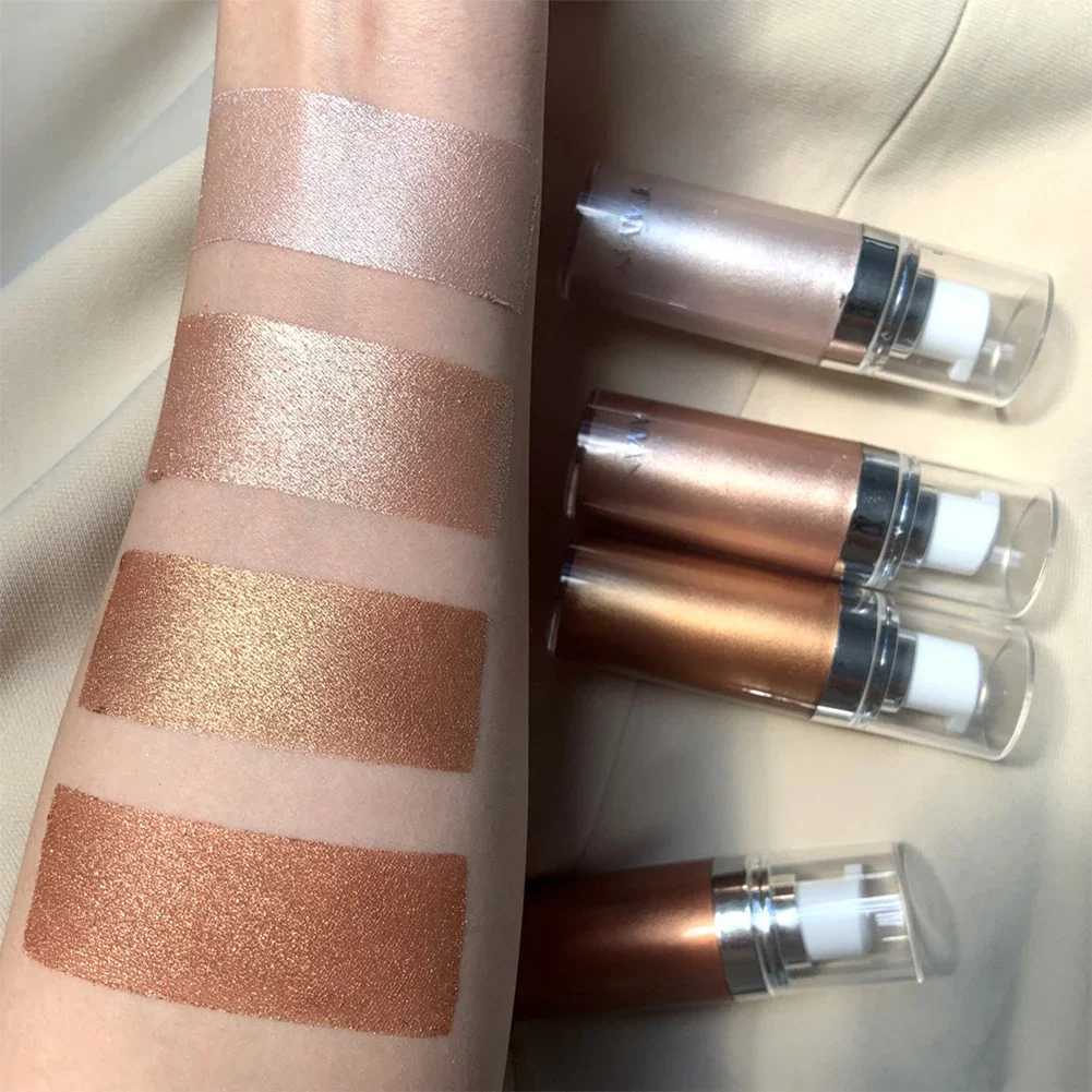 Body brightener Brown bronze oil shimmer liquid illuminator Face luminous spray highlight Latin dance matching golden luxury makeup W240812