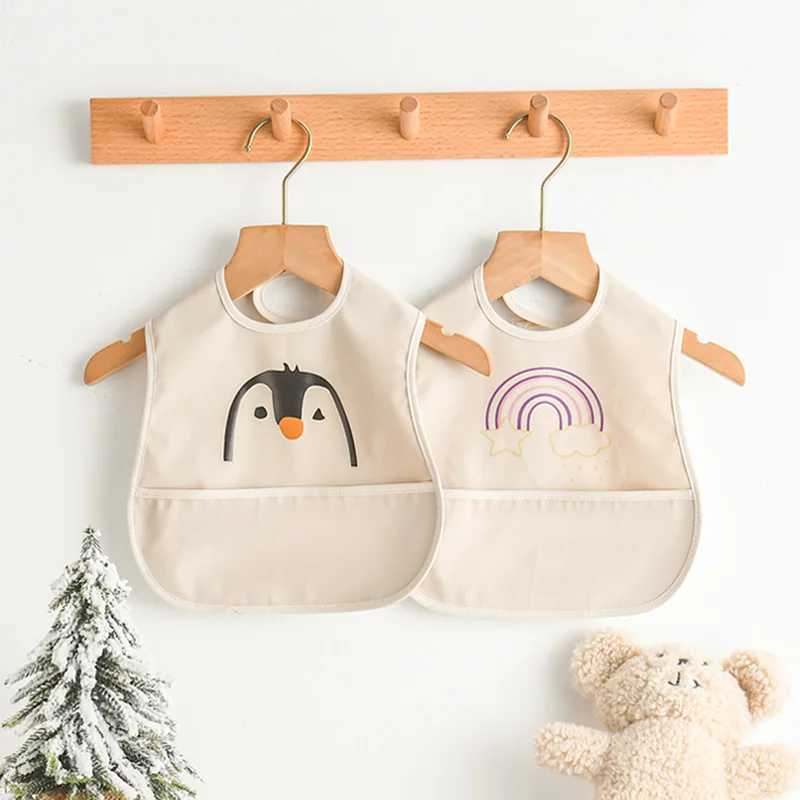 Bibs Burp Cloths New Waterproof Sleeveless Baby Bibs Cute Cartoon Washcloth Feeding Apron Bib Soft Burp Cloth For Toddler Boys Girls Bandana BibsL4812