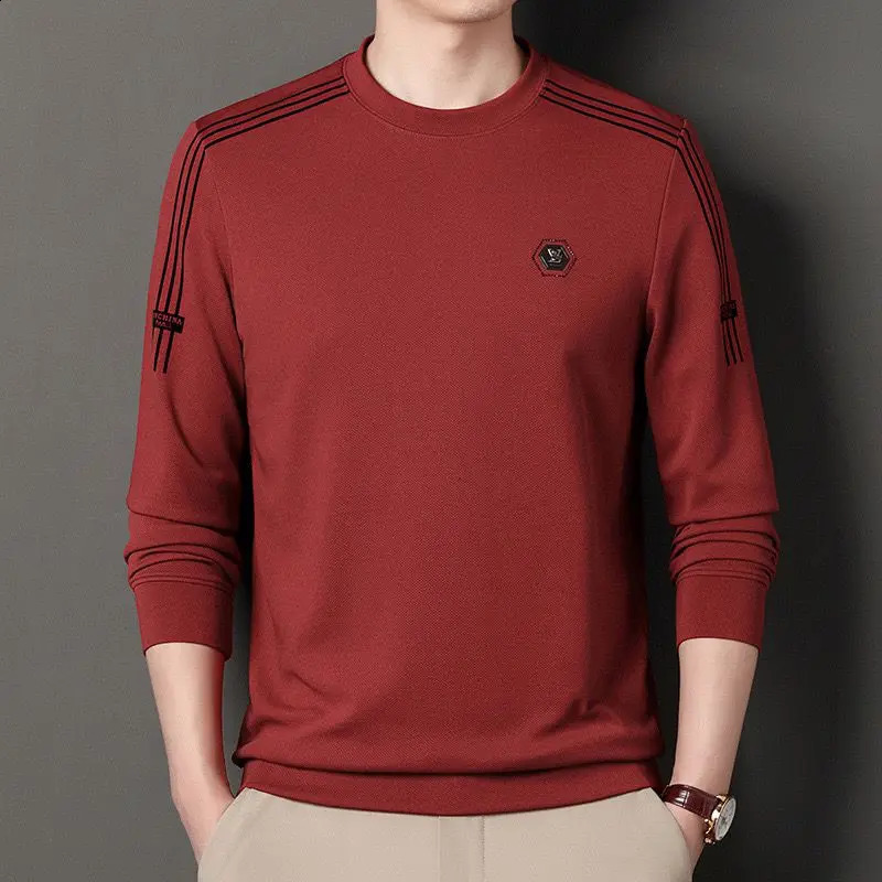 Autumn Winter Oversized Loose Casual Long Sleeve Tee Homme Fashion All-match Pullover Sweatshirt Male Tops Men Patchwork T-shirt 240812