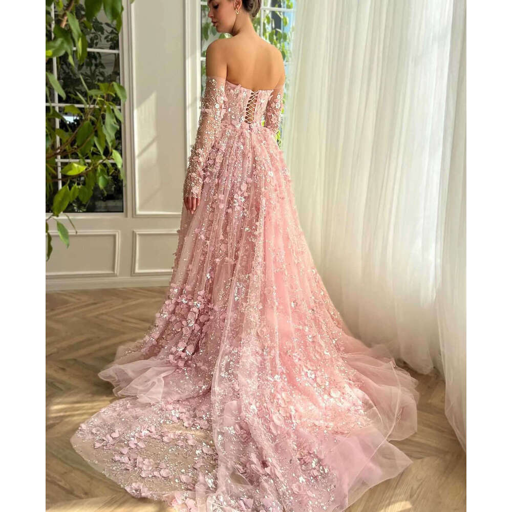 Pink Sheath Gown Wedding Dresses Appliques wers Pattern Lace Bridal Gowns Big Vestidos De Novia Custom Size Colour