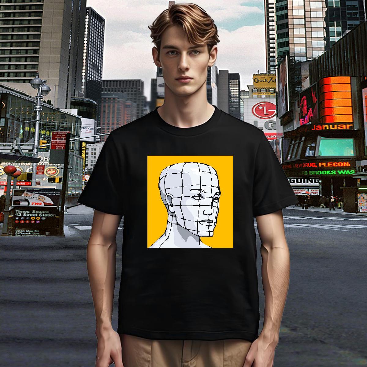 Man T Shirts 100% Cotton 230g portrait High Street Hip Hop Short Sleeve O-Neck Custom Print Oversized Men Tops Tees Designer Fashion Wholesale Tee Shi
