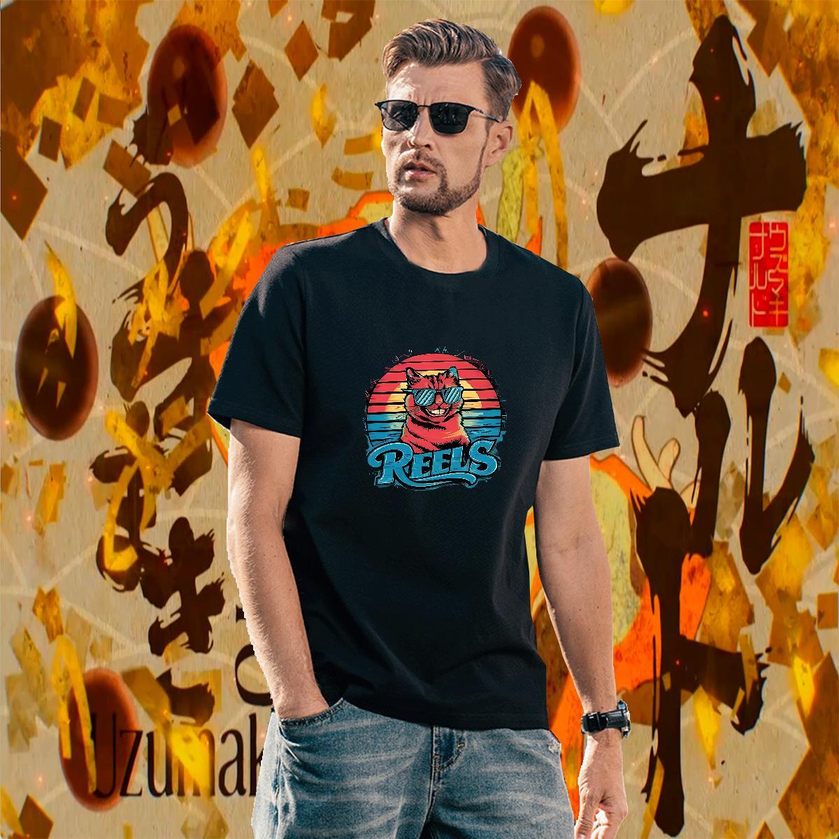 Soft T shirt cat Short Sleeve O-Neck Daily Wear Oversized 3XL 4XL 230g Cotton Men Tees Designer Fashion Top Tees