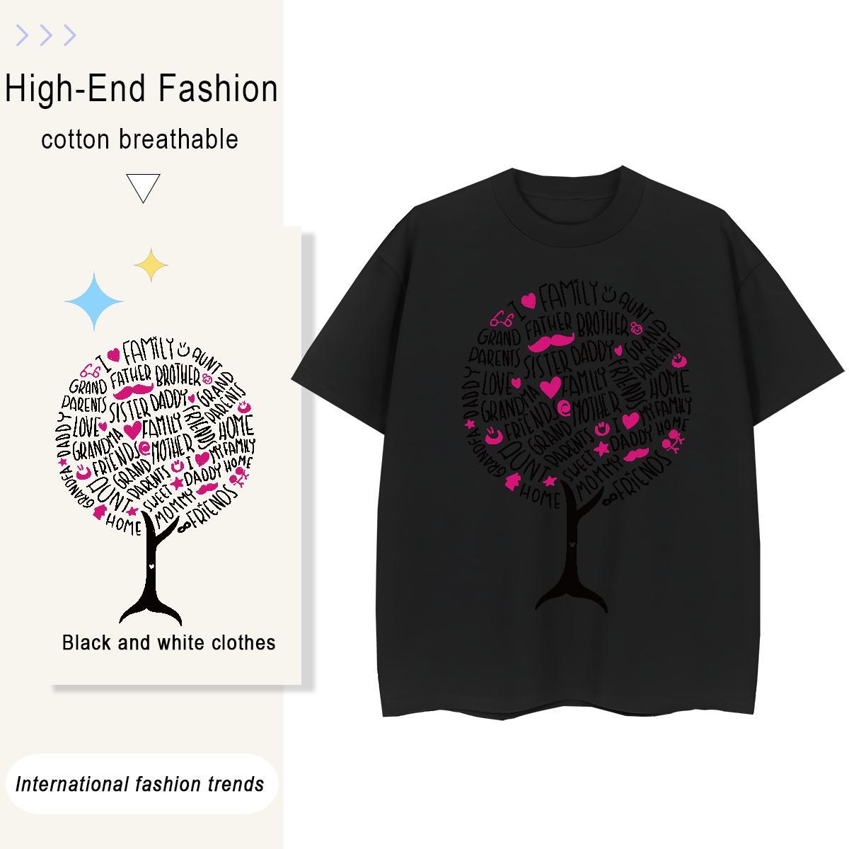 TOP Quality Men Tops Tees Casual Beach 230g Cotton Oversized Breathable Short Sleeve tree T Shirts Men Brand Tshirts