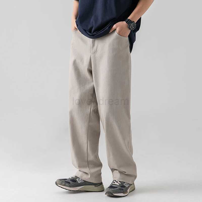 HOUZHOU Oversize Casual Pants Men Japanese Streetwear Cotton Black Khaki Outdoor Trousers Male Loose Harem Tactical AutumnXJ240813