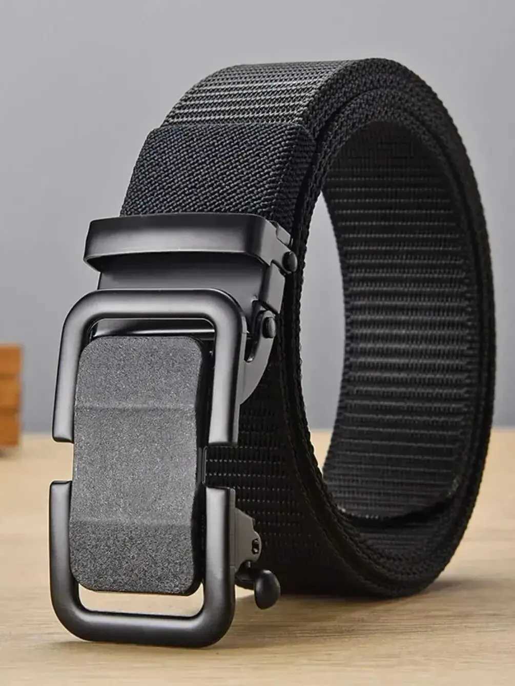 Mens spine belt mens tactical belt nylon groove belt with adjustable buckle W240807