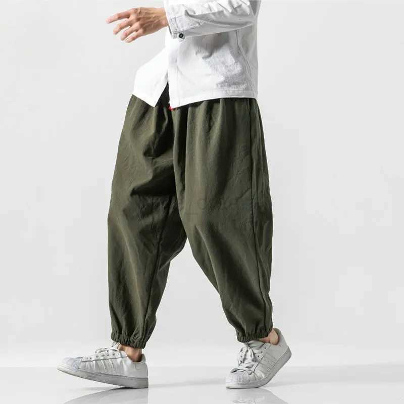 New Mens Jogger Sweatpants Harajuku Loose Men Harem Pants Solid Casual Trousers Male Oversized Streetwear Cotton Pants 5XLXJ240813