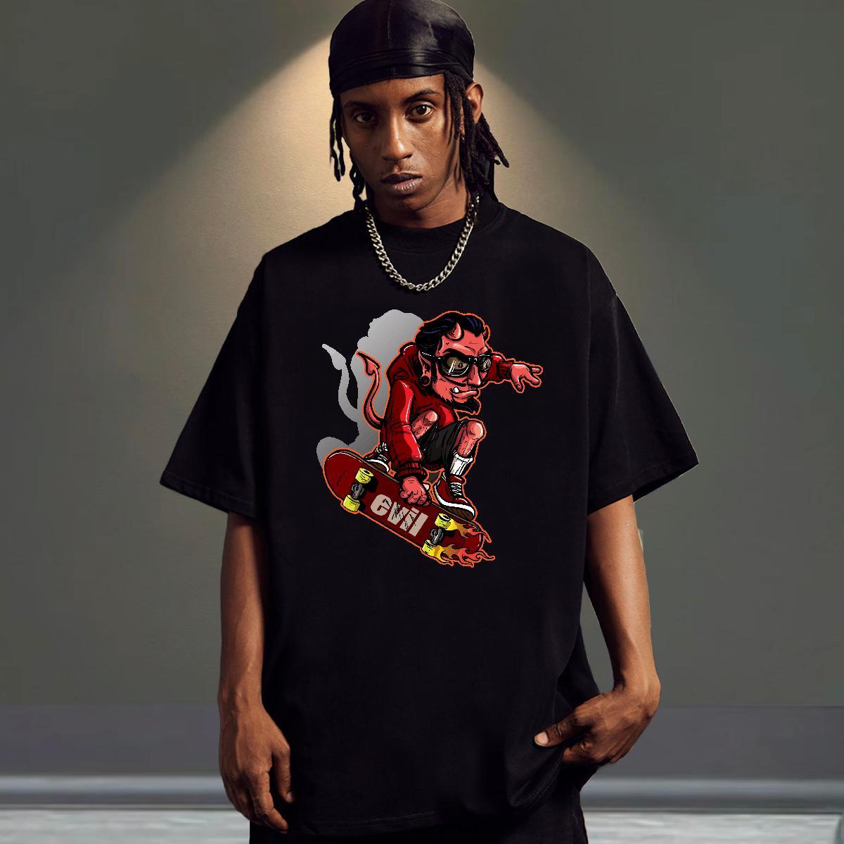 Designer Men Tops Tees Sport 230g Cotton Graphic O Neck Short Sleeves skateboarding T-Shirts for Men New Designer Polos