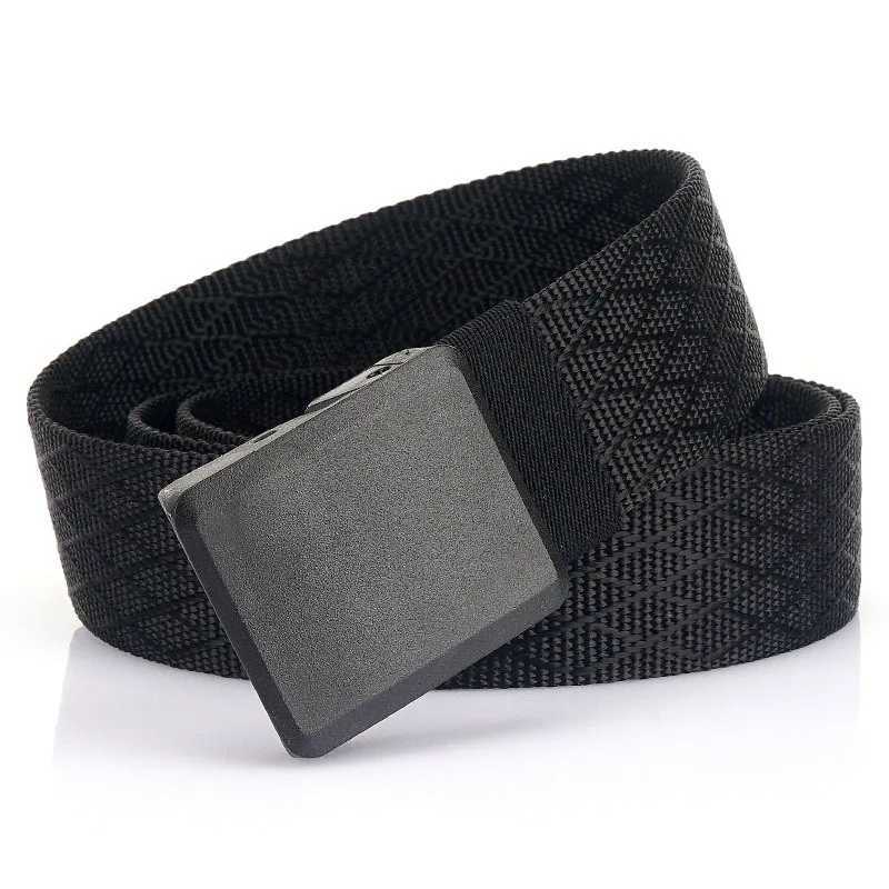 Mens and womens military nylon adjustable belt mens outdoor travel tactical belt with plastic buckle pants design belt W240807