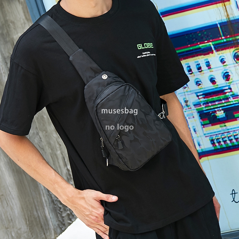 Crossbody bag men's chest bag Fashion casual men's shoulder bag Korean version multi-functional canvas small backpack bag fashion brand men&