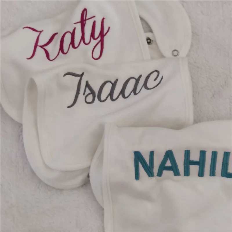 Bibs Burp Cloths Name Personalised Baby bib 100% cotton White Newborn Baby Saliva Funny Birthday Gift For Baby Boys and Girls shower giftL4812