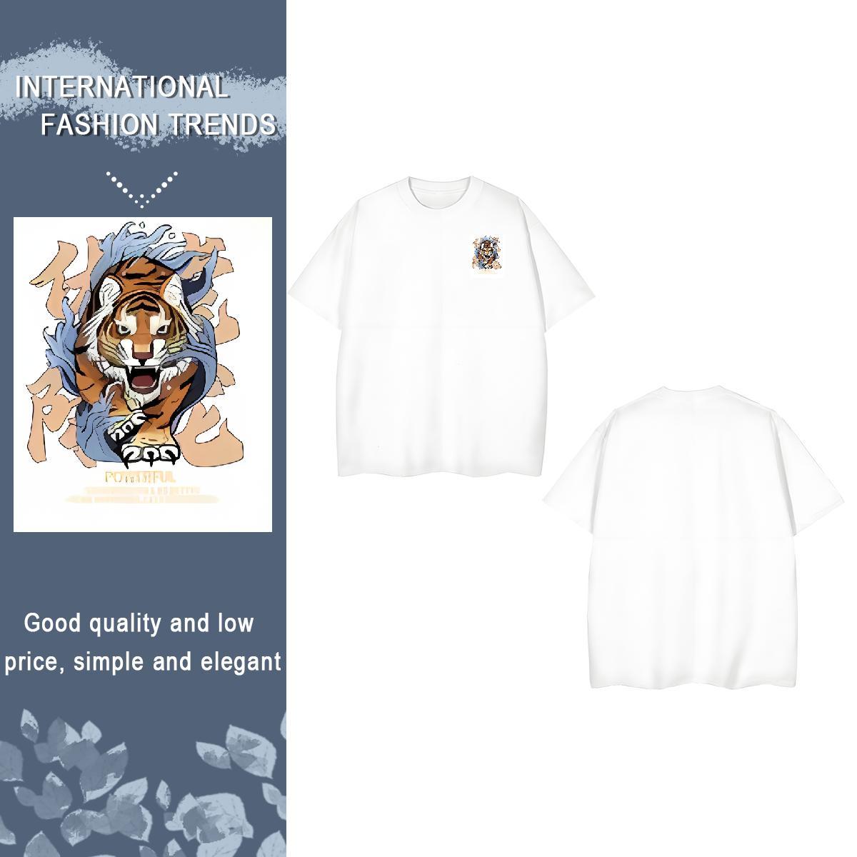 Man T Shirts 230g 100% Cotton Street wear Hip Hop Round Neck Short Sleeve DIY Printed Tshirts Fashion Designer Comfortable Tees Shirts