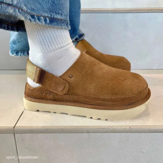 Designer Slippers Goldenstar Clog Slippers Dad Sandal Golden star Beach Women Men Tazz Tasman Fall Driftwood Chestnut Sand Winter Summer