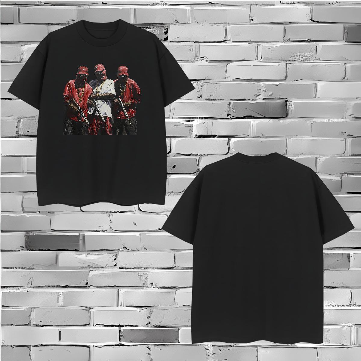 Men T Shirts 230g Cotton person Home Outdoor Breathable Anime Print Men Tees Fashion New Loose Fit Clothes