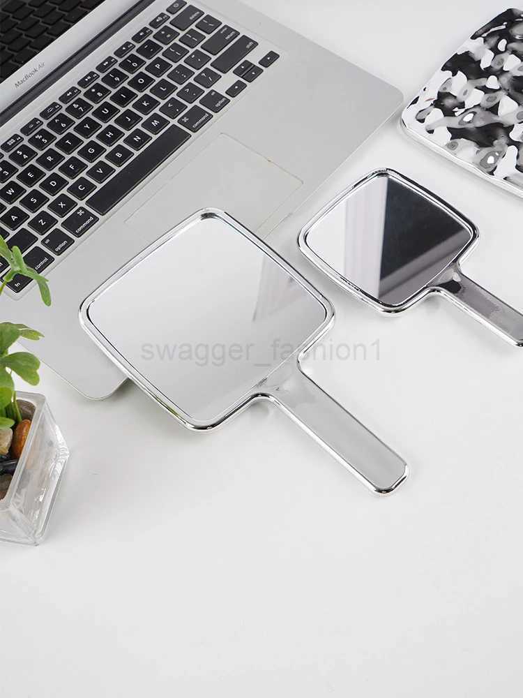 Cosmetic MirrorPortable Handle Mirror Electroplating Style Beauty Mirror Hand-Held Makeup Mirror Irregular Creative Dressing RoXJ240813