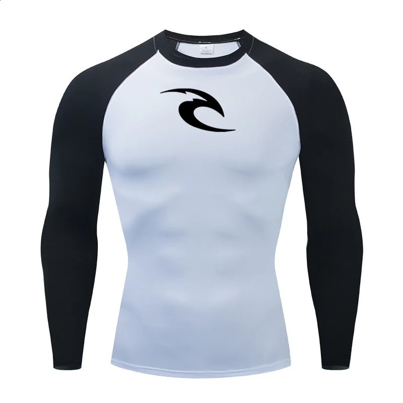Mens Long Sleeve Compression Shirt MMA Fitness Sport Running Gym Comfortable Fashion Breathable le Athletic Quick Dry Tops 240810