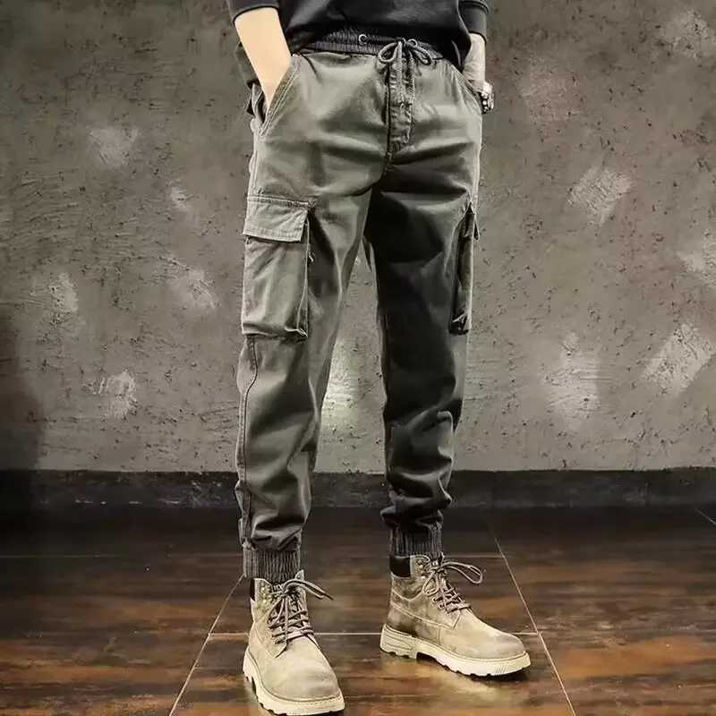 Trendy Loose-fit Military Travel Cargo Pants For Men Four Seasons Outdoor Climbing Casual Pants Multiple PocketsXJ240813