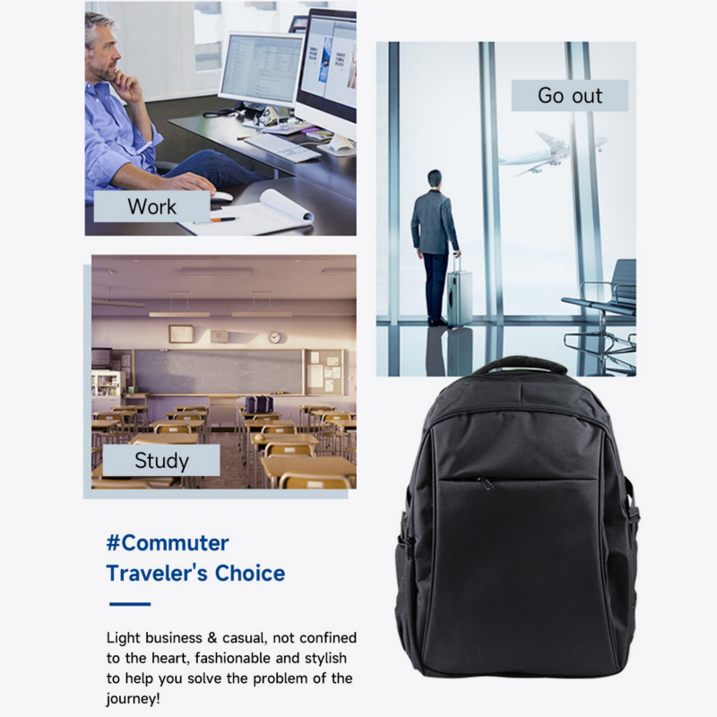 Casual Travel Laptop Backpack with USB Charging Port Lightweight for Men and Women Large Capacity Multi-compartment Business Schoolbags Bookbag Teen B
