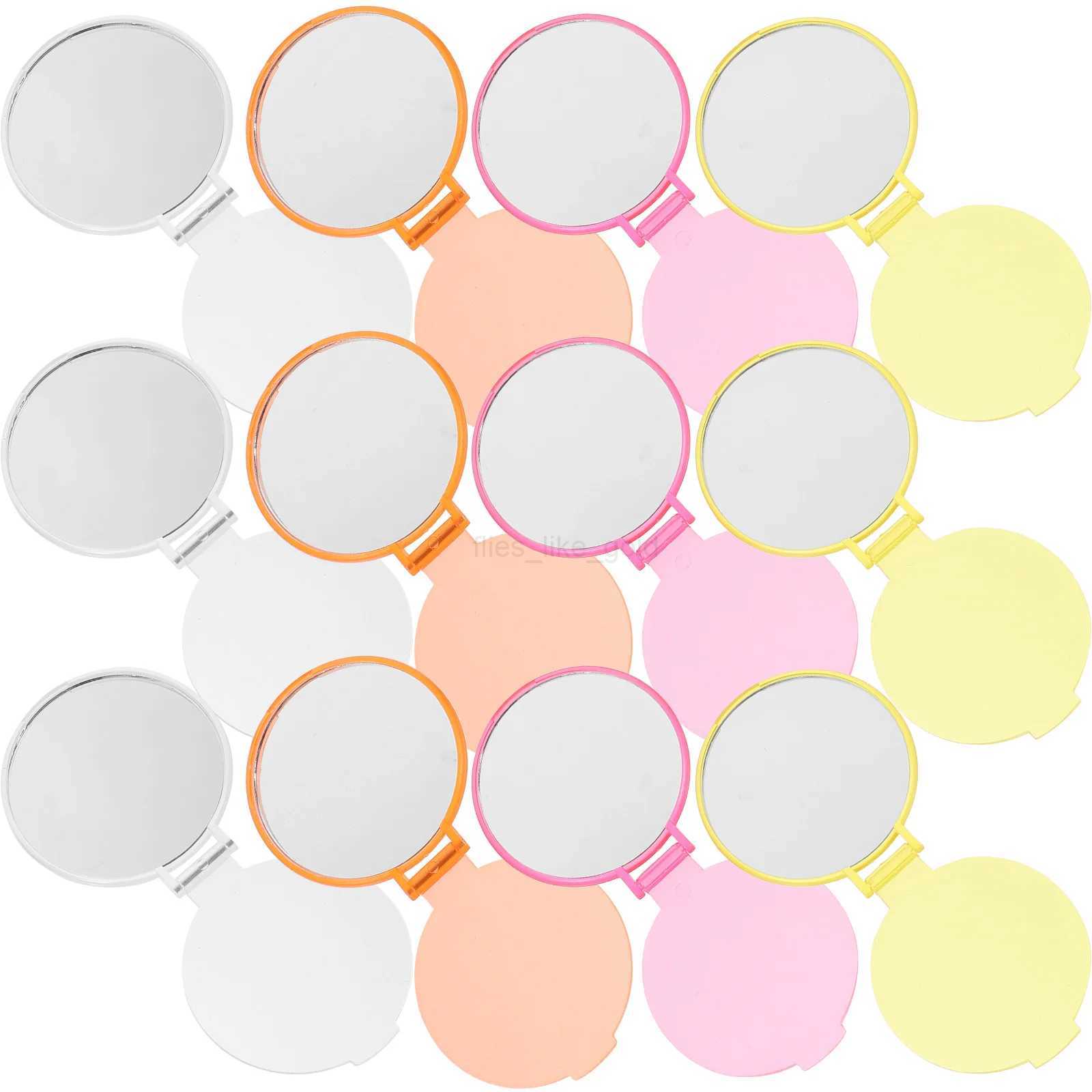 12 piece makeup mirror compact circular mirror small pocket wallet mirror loose 2 4-inch handheld folding mirror W240813