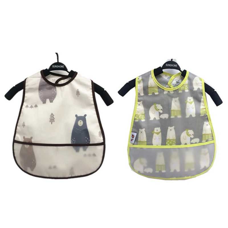 Bibs Burp Cloths Baby Bibs EVA Waterproof Lunch Bibs Cartoon Fruits Printing Infants Bibs Boys Girls Feeding Burp Cloths Bibs Apron ClothingL4812