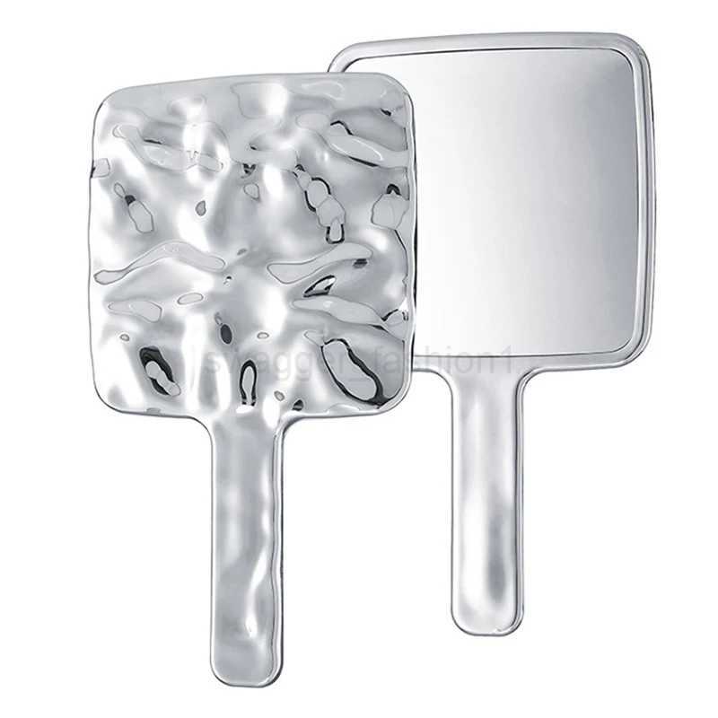 Liquid Shape Square Mirror Mini Hand-Held Desktop Cosmetic Portable Makeup Mirror Travel Retro Style Beauty Mirror For HandbagXJ240813