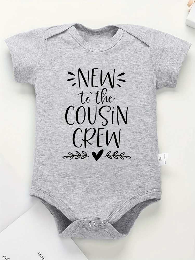 New Cousin Crew 2024 Newborn Baby Mens Fashion Aesthetics White Cotton High Quality Baby Onesies Pregnancy Announcement W240812