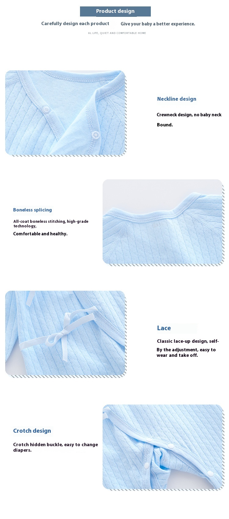 New baby Spring and autumn single-layer onesie soft breathable baby intimate outing clothes pure cotton boneless design clothing