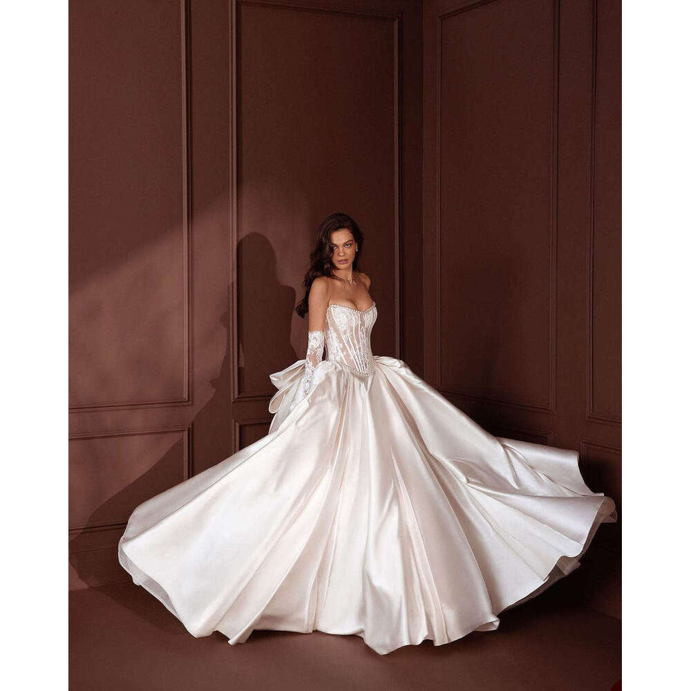 Princess A-E Gown Wedding Dresses Wers Pattern Lace Big Bridal Gowns Strapless Vestidos De Novia Custom Size Colour 6660311