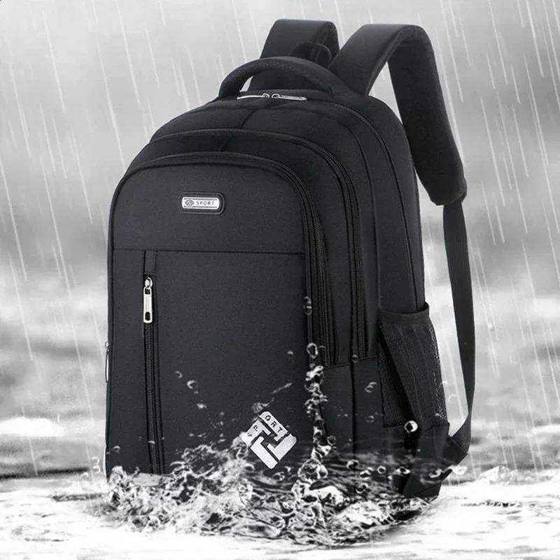 Mens Backpack Multi functional Business Laptop USB Charging Waterproof Movie Leisure Bag 240813