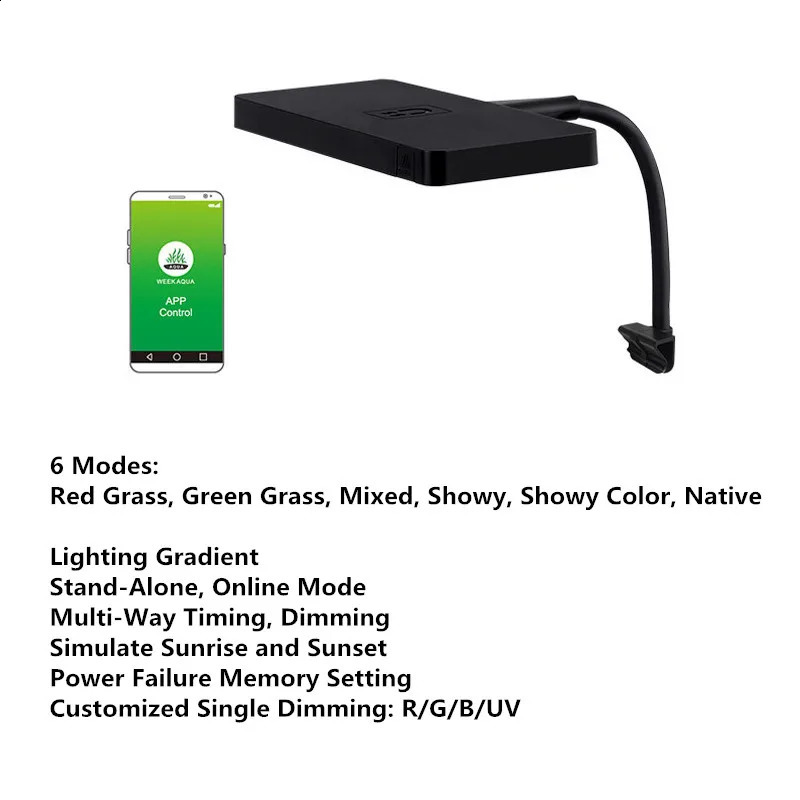 Mini 9Pro Aquarium Light Plant Grow Full Spectrum LED Magnetic Base Ecology Microlandscape Clip Light Nano Aquarium Light 240812
