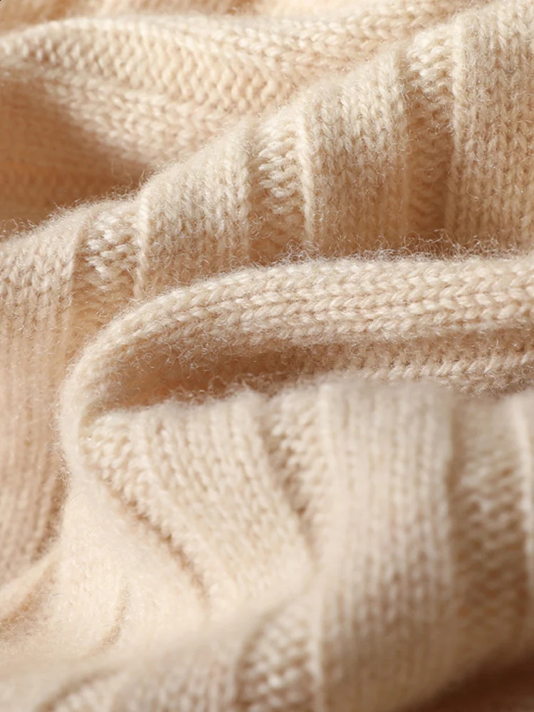 100% wool knitted Pullover mens turtle neck thick sweater business casual long sleeved top loose warm bottom shirt autumn and winter item 240812
