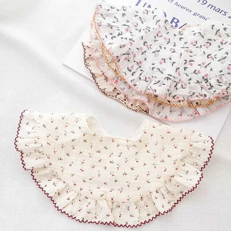 Bibs Burp Cloths New Sweet Floral Lace Baby Feeding Drool Bib Infants Saliva Towel Soft Cotton Burp Cloth For Newborn Toddler Kids Boy Girl BibsL4812