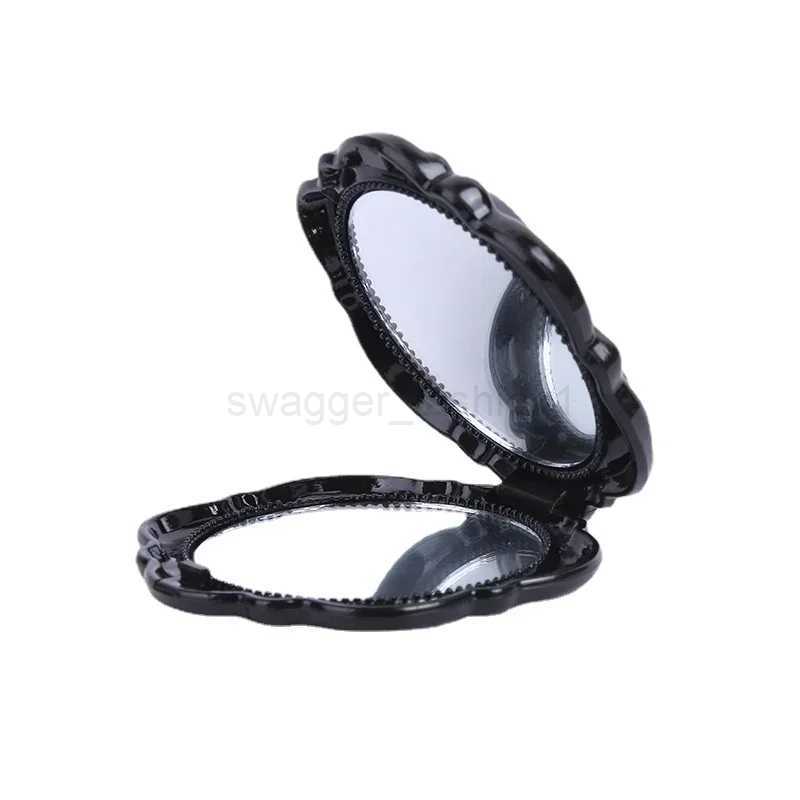 1PC Portable Mini Mirror Retro Rose Flower Small Pocket Makeup Mirror Double Sided Hand Mirrors Compact Cosmetic Beauty ToolXJ240813