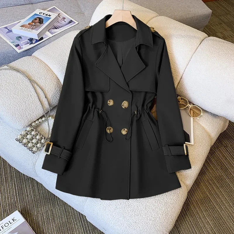 Fashion Casual Windbreaker Korean Version of The Long Windbreaker Top Ladies Coats and Jackets Women Trench Coat for Women 240813