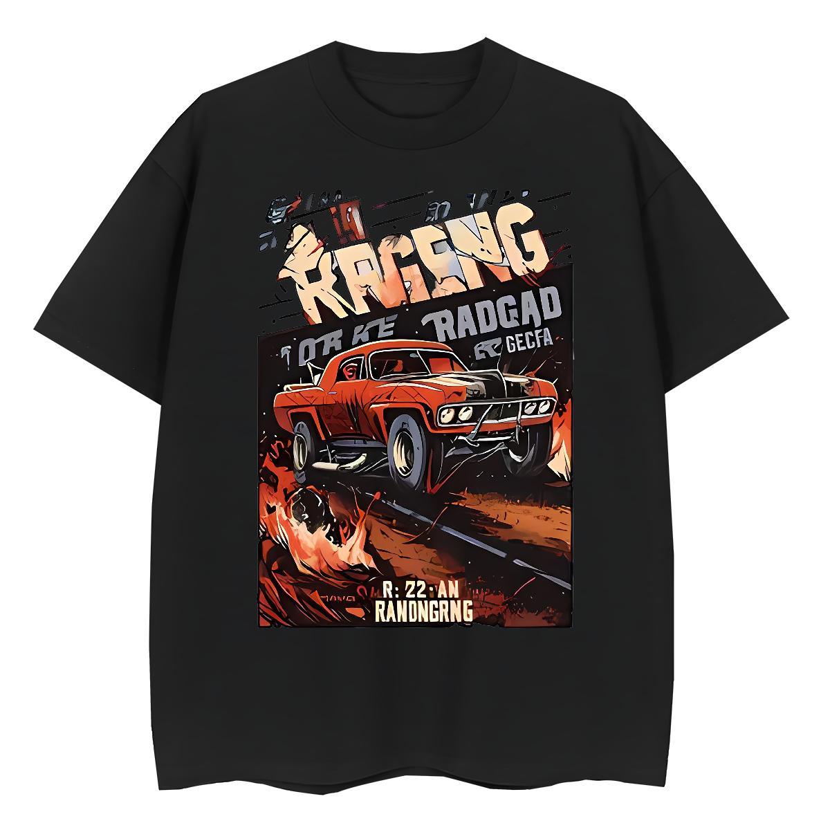 Designer Tshirts Home Outdoor 230g Cotton DIY Logo Oversized Breathable Short Sleeve car T-Shirts for Men 2024 New Tops