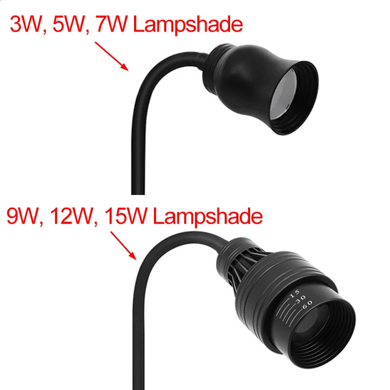 Aquarium Led Light Fish Tank Decoration Adjustable Focus Spotlight Plants Grow Lamp Turtle Reptiles Accessories 5w 7w 9w 12w 15w 240812