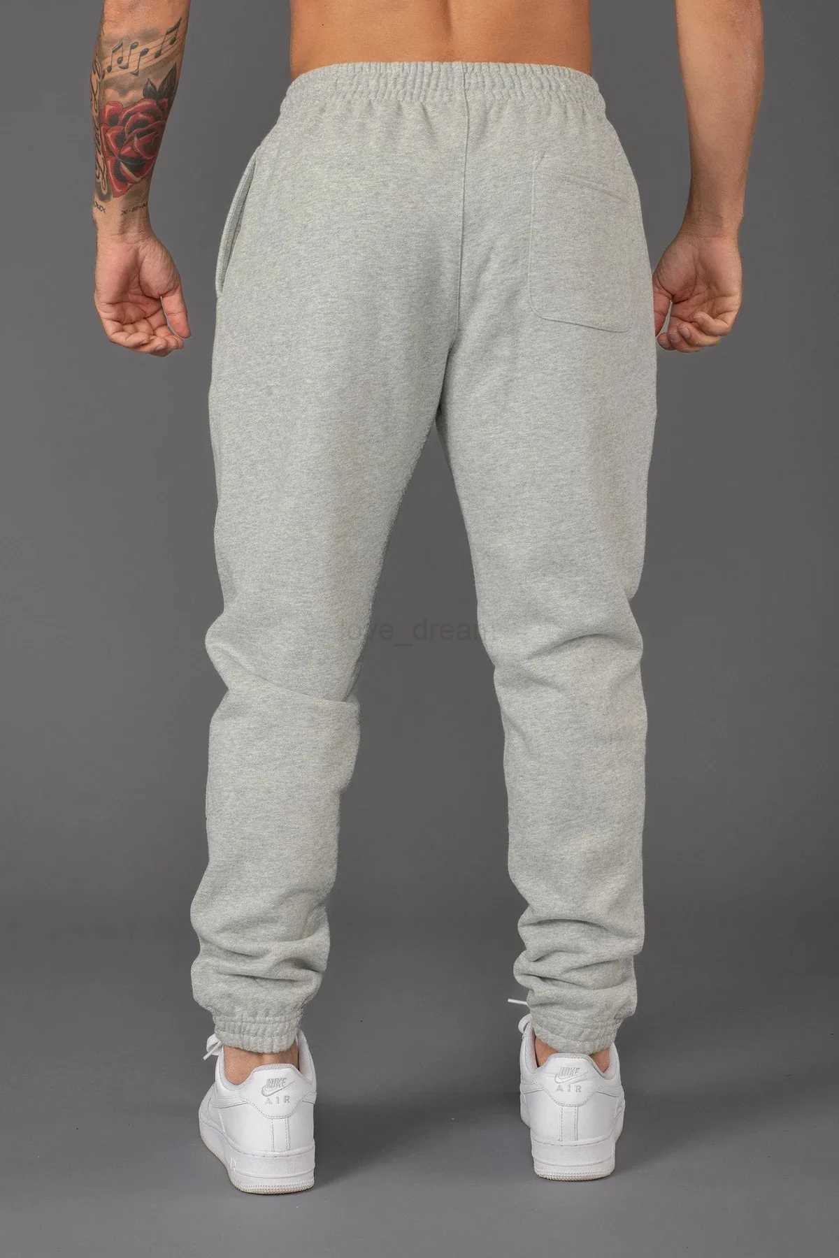 New Spring Sweatpants Jogger Gym Exercise Fitness Cotton Ankle Pants Embroidered Wool Circle Solid Color PantsXJ240813